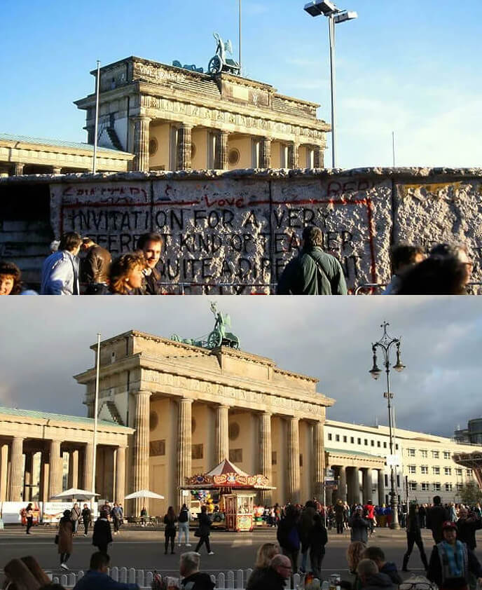 The Berlin Wall - 1970s & Now