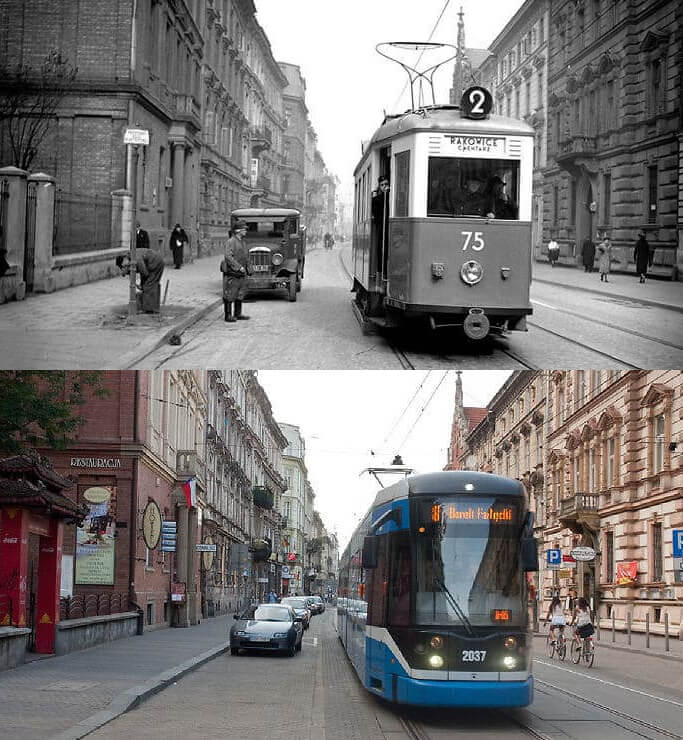 Krakow, Poland - 1939 & 2010s
