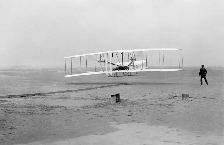The First Air Flight Ever Taken by Man