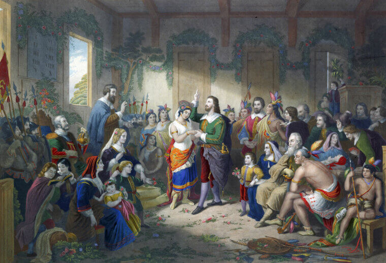 Pocahontas Then Married Her Second Husband, John Rolfe