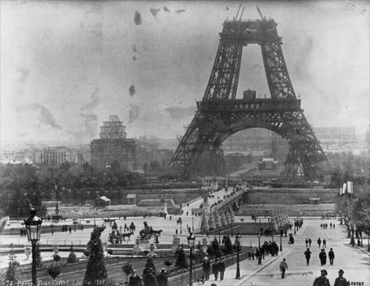 The Eiffel Tower Mid Construction Is an Interesting Sight