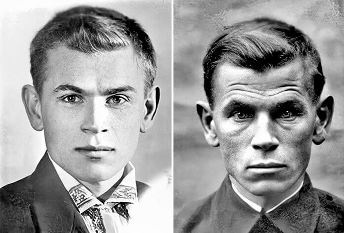 The Face of a WWII Soldier Before and After the Conflict