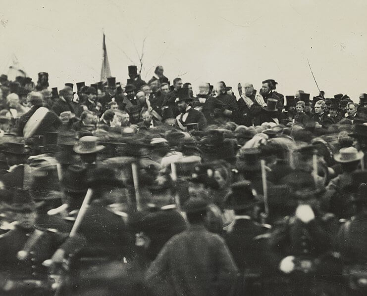Abe Lincoln Arrives to Deliver The Gettysburg Address
